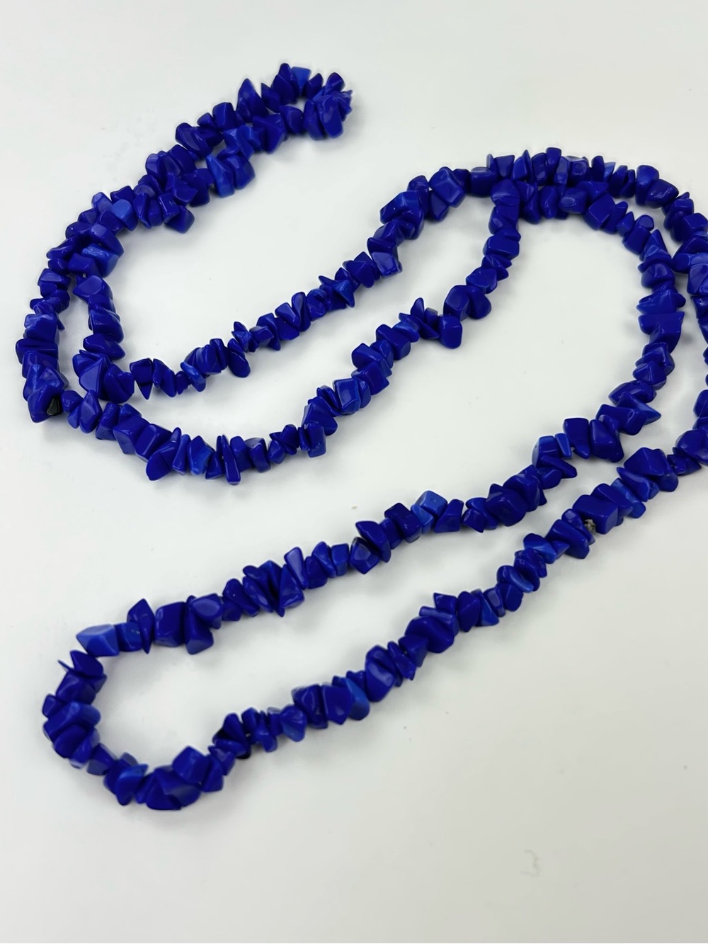 Lapis Blue Chip Bead Necklace